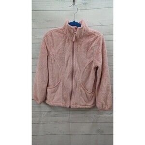 Place Girls Pink Sweater Cuddly Sherpa Full Zip Sz S 5/6